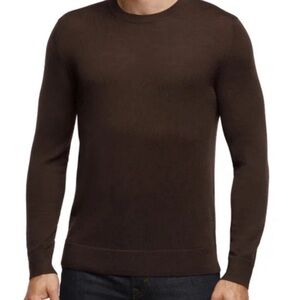Banana Republic Men's Merino Wool ceewneck Sweater Brown